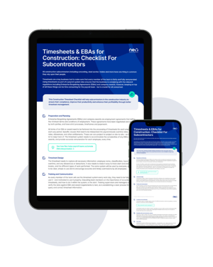 Timesheets & EBA checklist for construction contractors